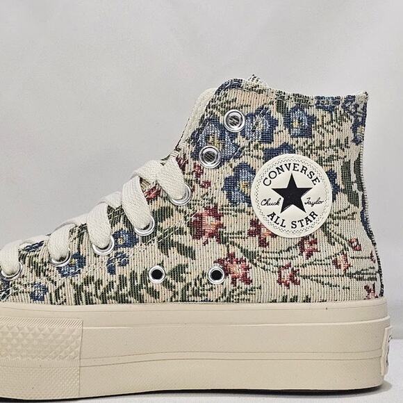 Converse Women's CTAS Lift Platform Tapestry Hi Tops Size 5.5 A11992C NWT - Picture 4 of 8